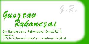 gusztav rakonczai business card